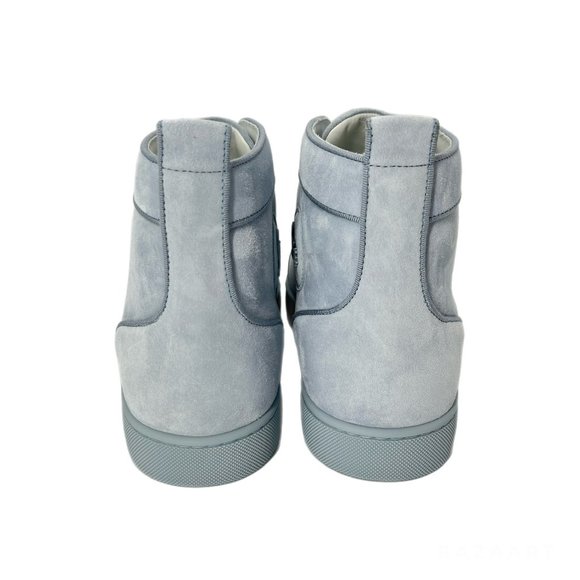 Christian Louboutin Lou Spikes Orlato Suede High-top Sneakers Paseo Blue US 11 - Picture 13 of 15